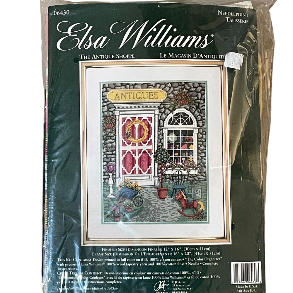 Elsa Williams Antique Shoppe Needlepoint Tapestry Kit Michael LeClair 12x16 Wool